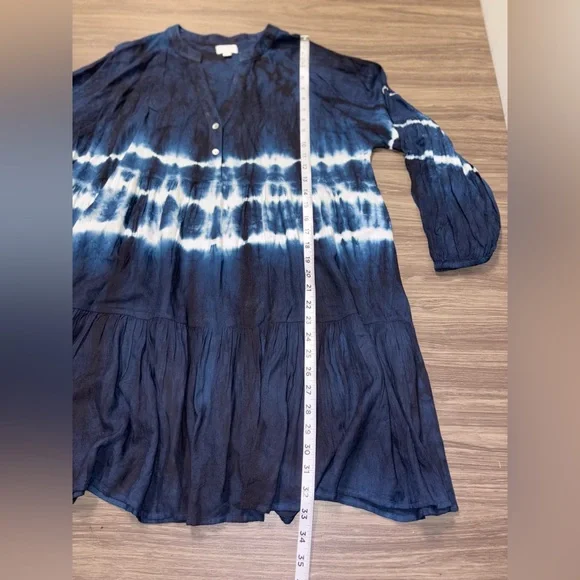 Mud Pie Women's Ellison Navy Tie Dye Dress S - Picture 5 of 11